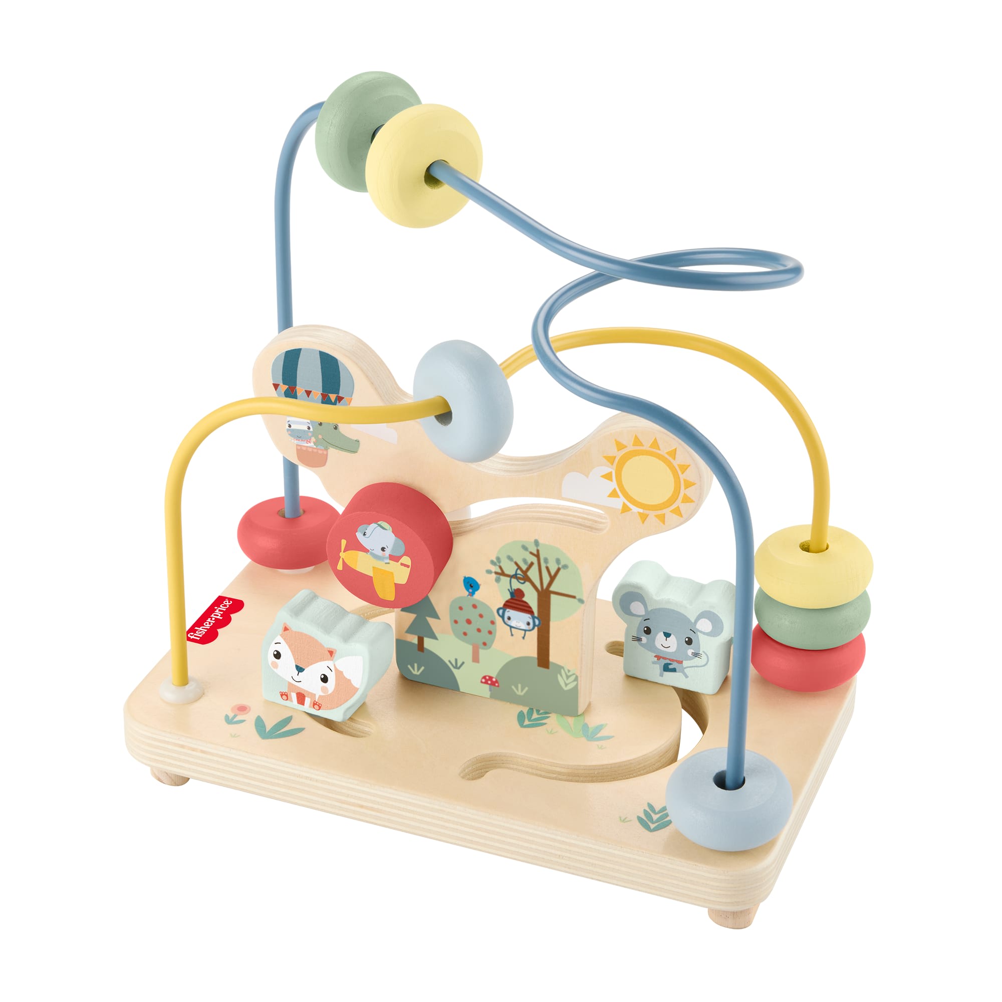 fisher price Labyrinthe en Bois Fisher-Price, Jouet Pour B??b?? et Tout-Petit ?? Th??me Animal Stimulant La Motricit?? Fine