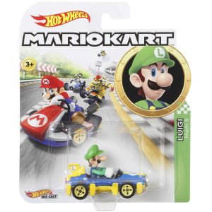 fisher price Hot Wheels Mario Kart Veh??culo de Juguete Luigi Mach 8