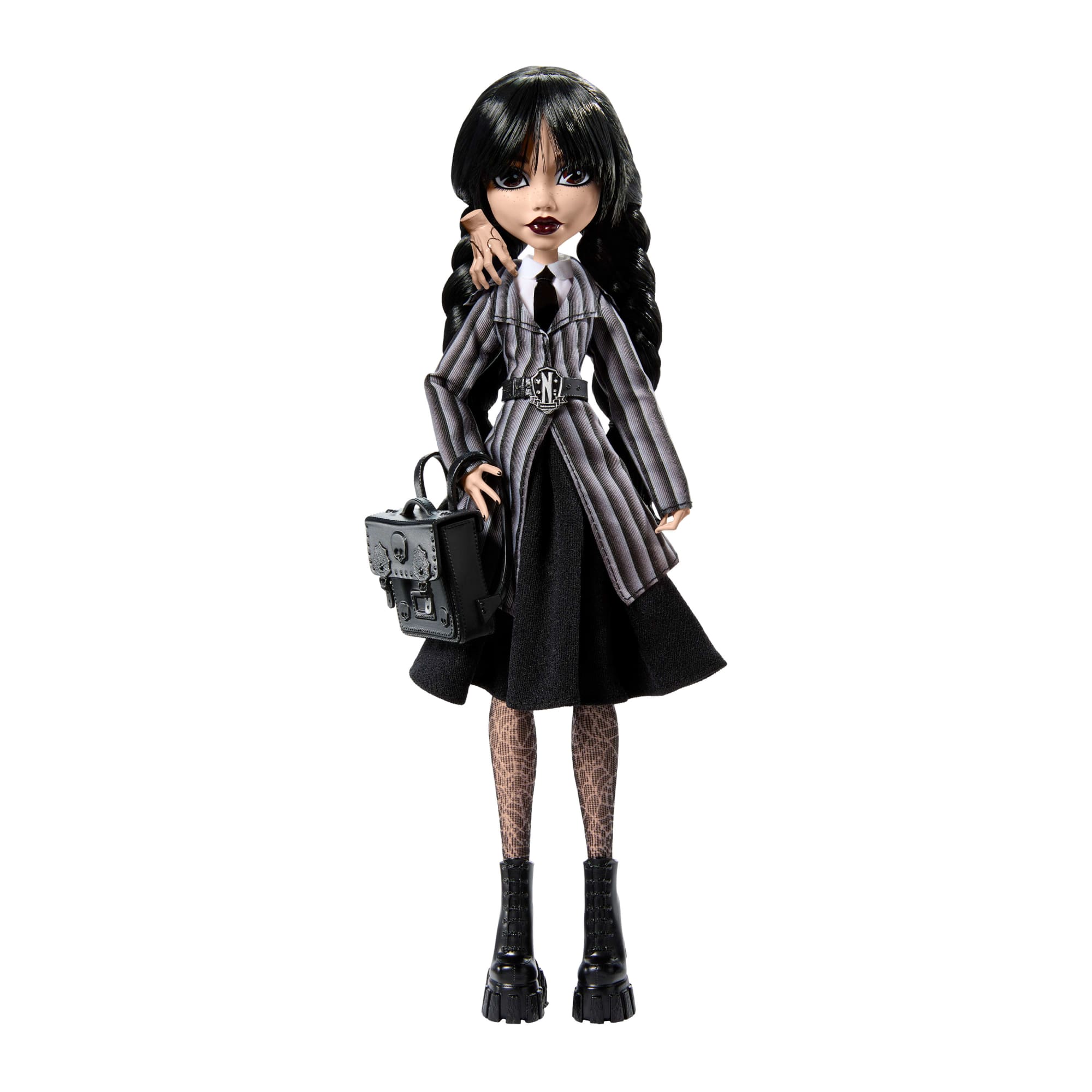 fisher price Monster High-Mercredi Addams en Uniforme-Poup??e Avec La Chose