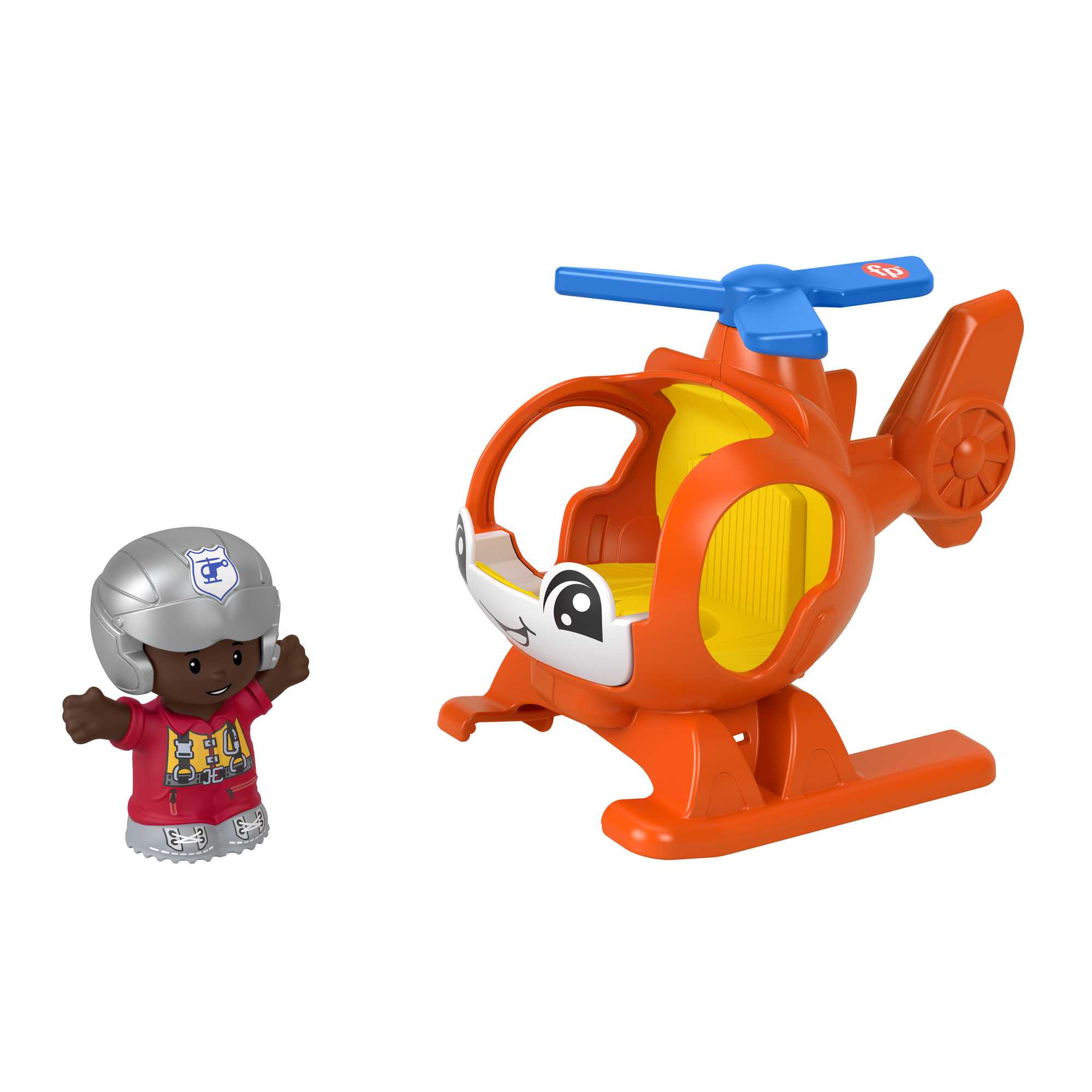 fisher price Fisher-Price Little People Helicopter Toy & Pilot Figure Set For Toddlers, 2 Pieces