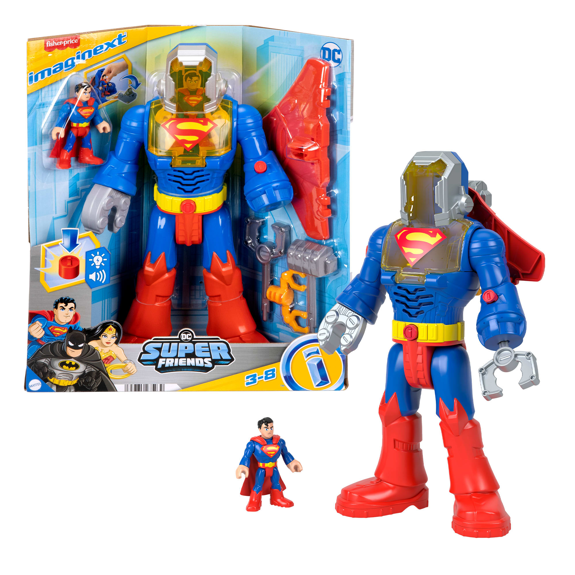 fisher price Imaginext? Dc Super Friends? Planeur et Exosquelette de Superman