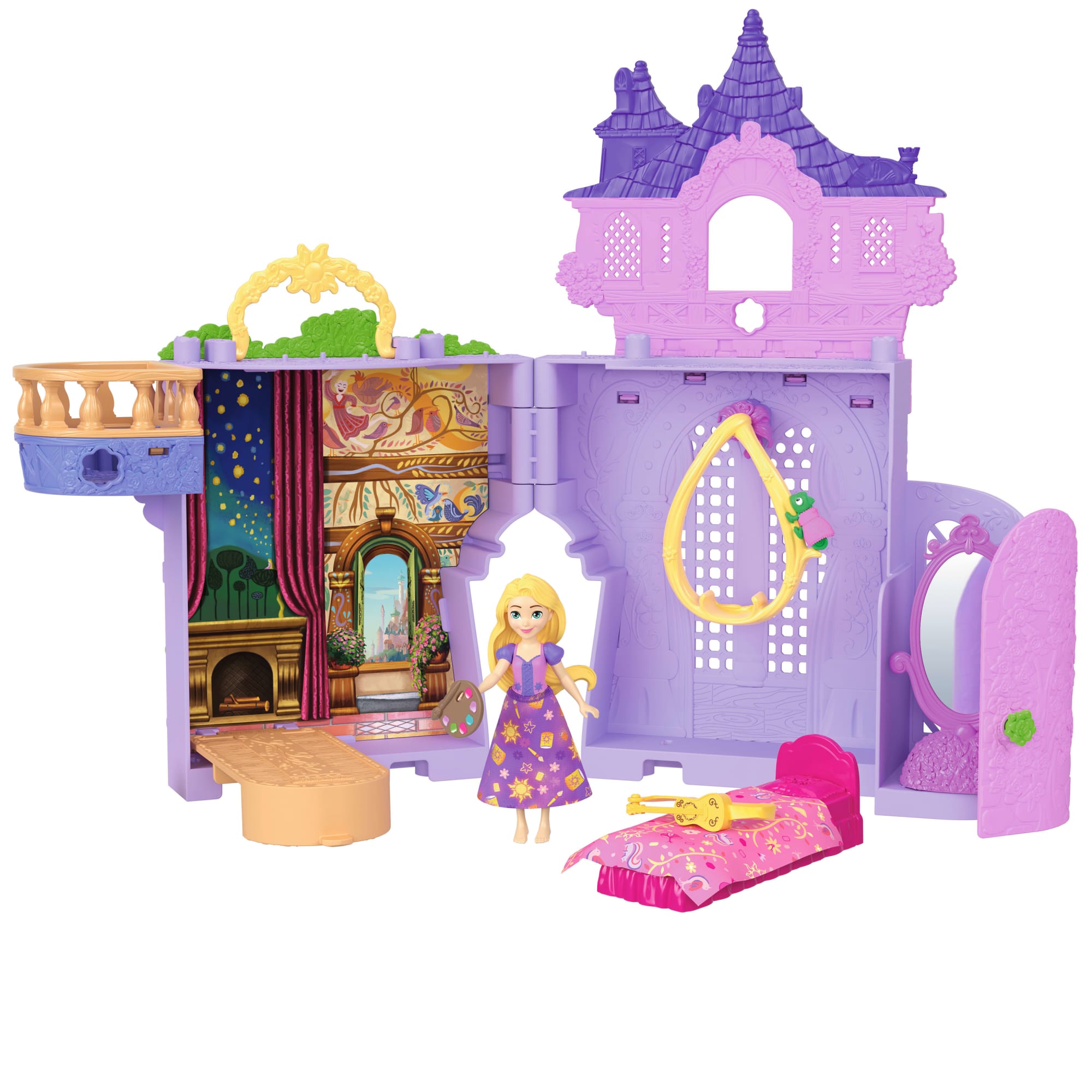fisher price Disney Princesa Conjunto de Brinquedo Castelo Rapunzel Empilh??vel
