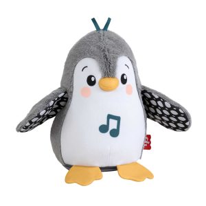 fisher price Fisher-Price Plush Tummy Time Toy, Flap & Wobble Penguin, Newborn Musical Toy