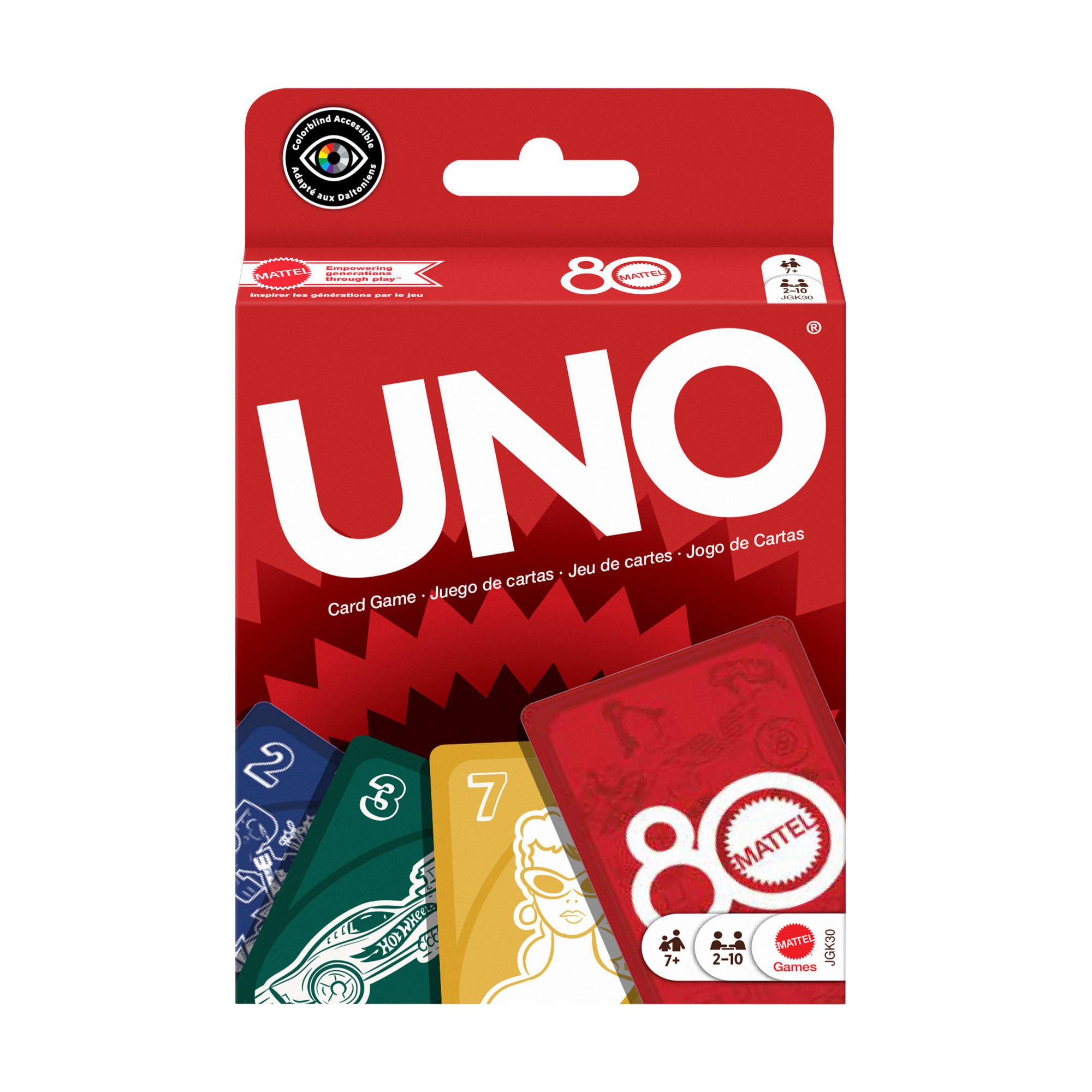 fisher price UNO Mattel 80th Ruby Red Card Game For Kids & Family Night