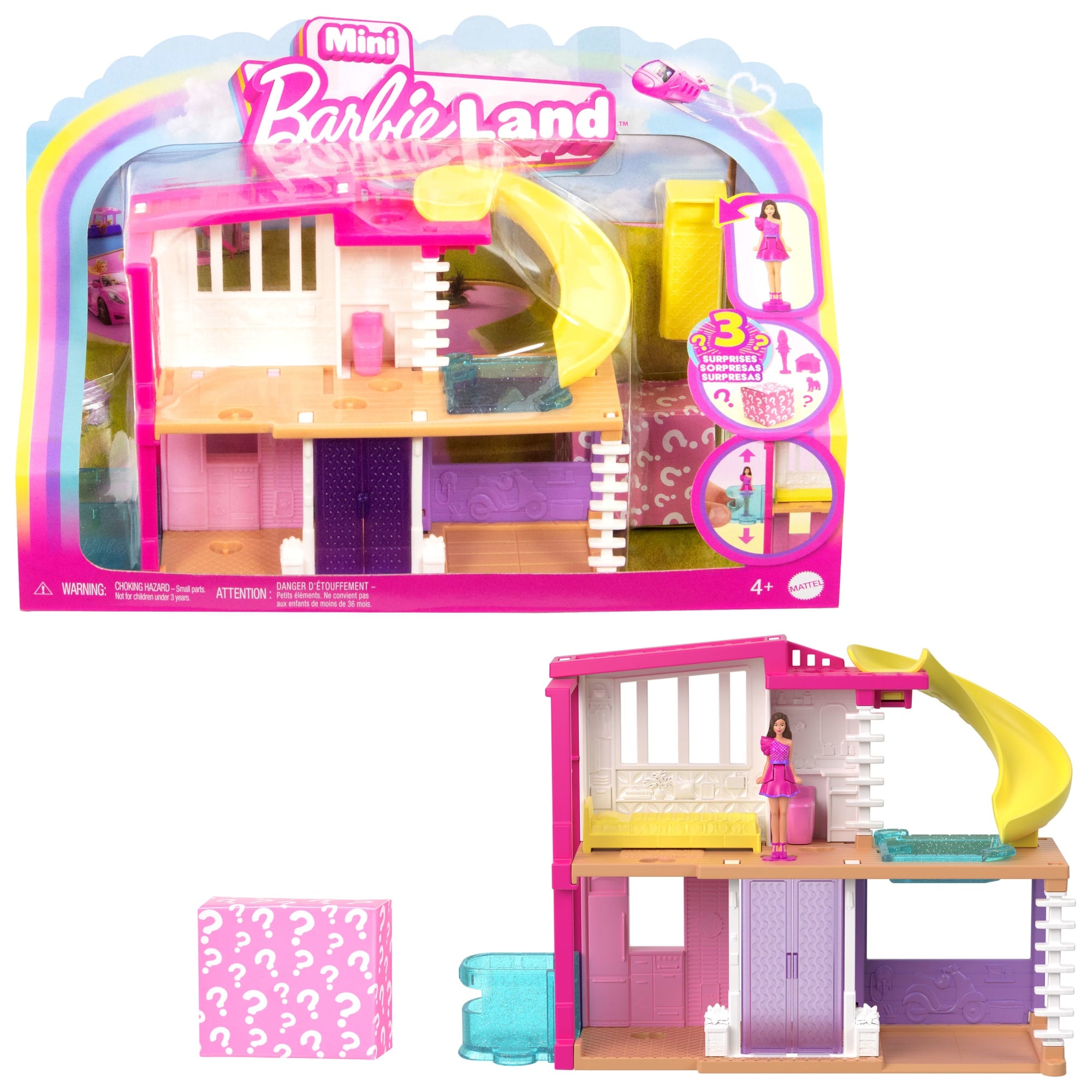 fisher price Barbie Mini Barbieland Doll House Playsets With 1.5-inch Doll, Furniture & Accessories