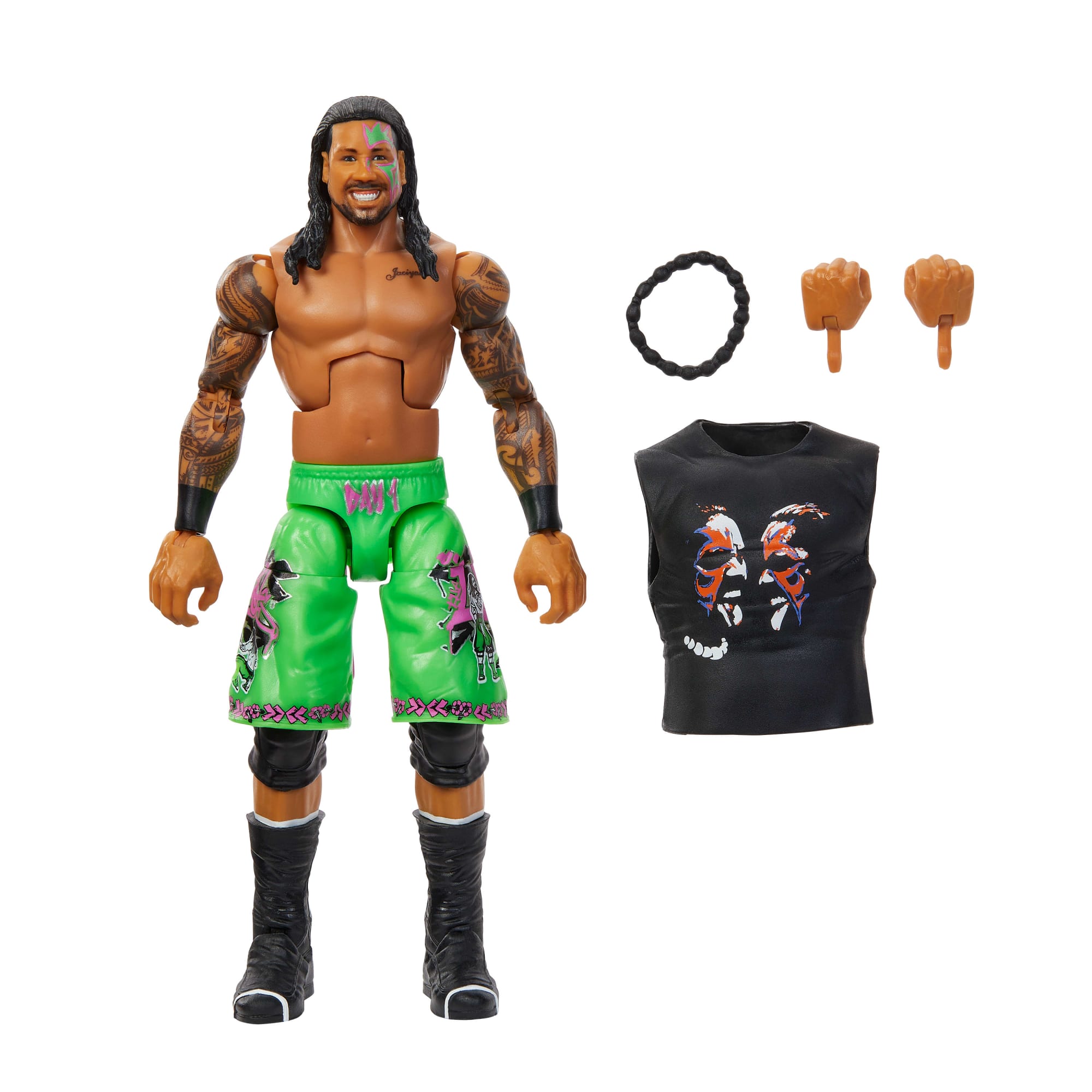 fisher price WWE Figura de Acci??n Elite Jey Uso verde