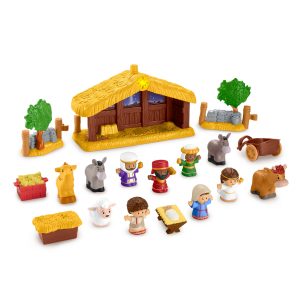 fisher price Fisher-Price Little People-Coffret Cr??che Pour Tout-Petits, 18?Pi??ces