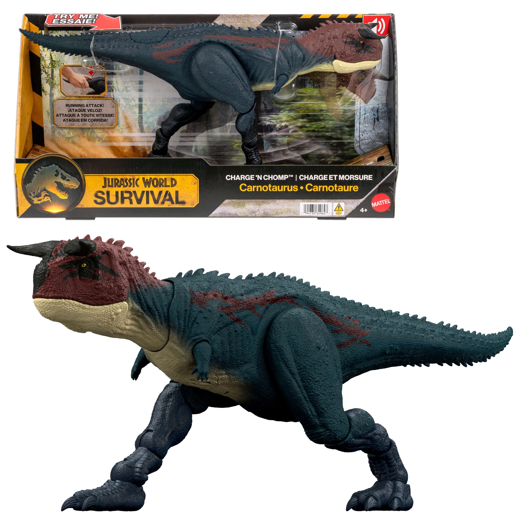 fisher price Jurassic World Dinosaurio de Juguete Dinosaurio Embiste y Muerde