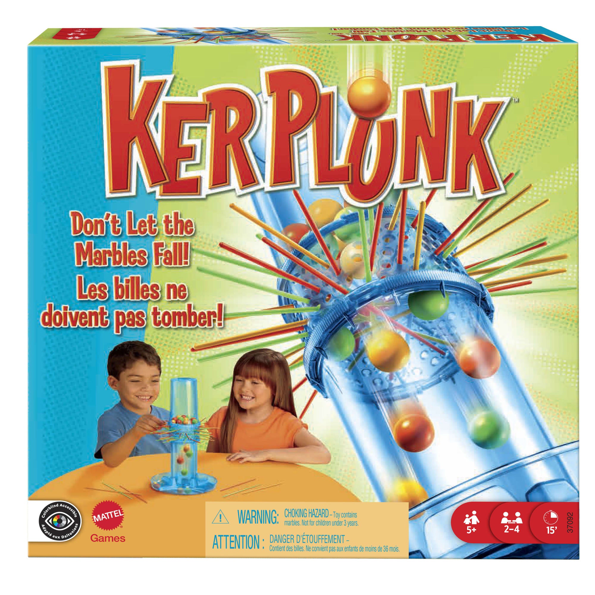 fisher price Ker Plunk ?C Jeux Pour enfants, Facile ?? Apprendre, 2-4?Joueurs