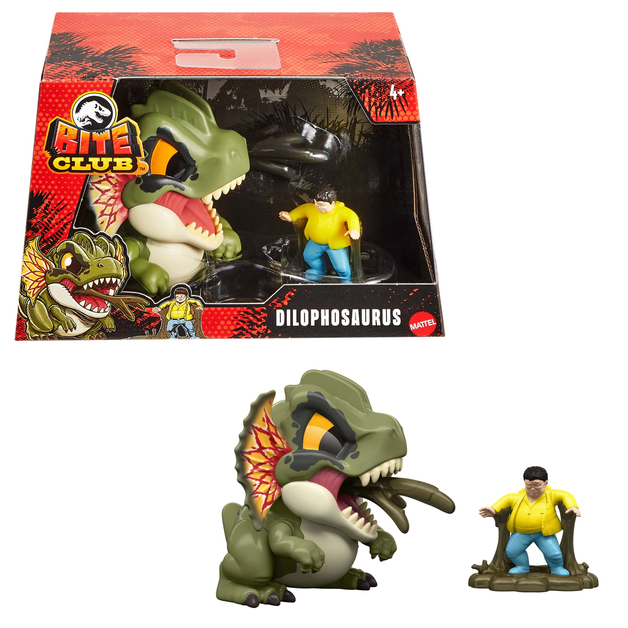 fisher price Jurassic World Dinosaurio de Juguete Dilophosaurus Bite Club Coleccionable