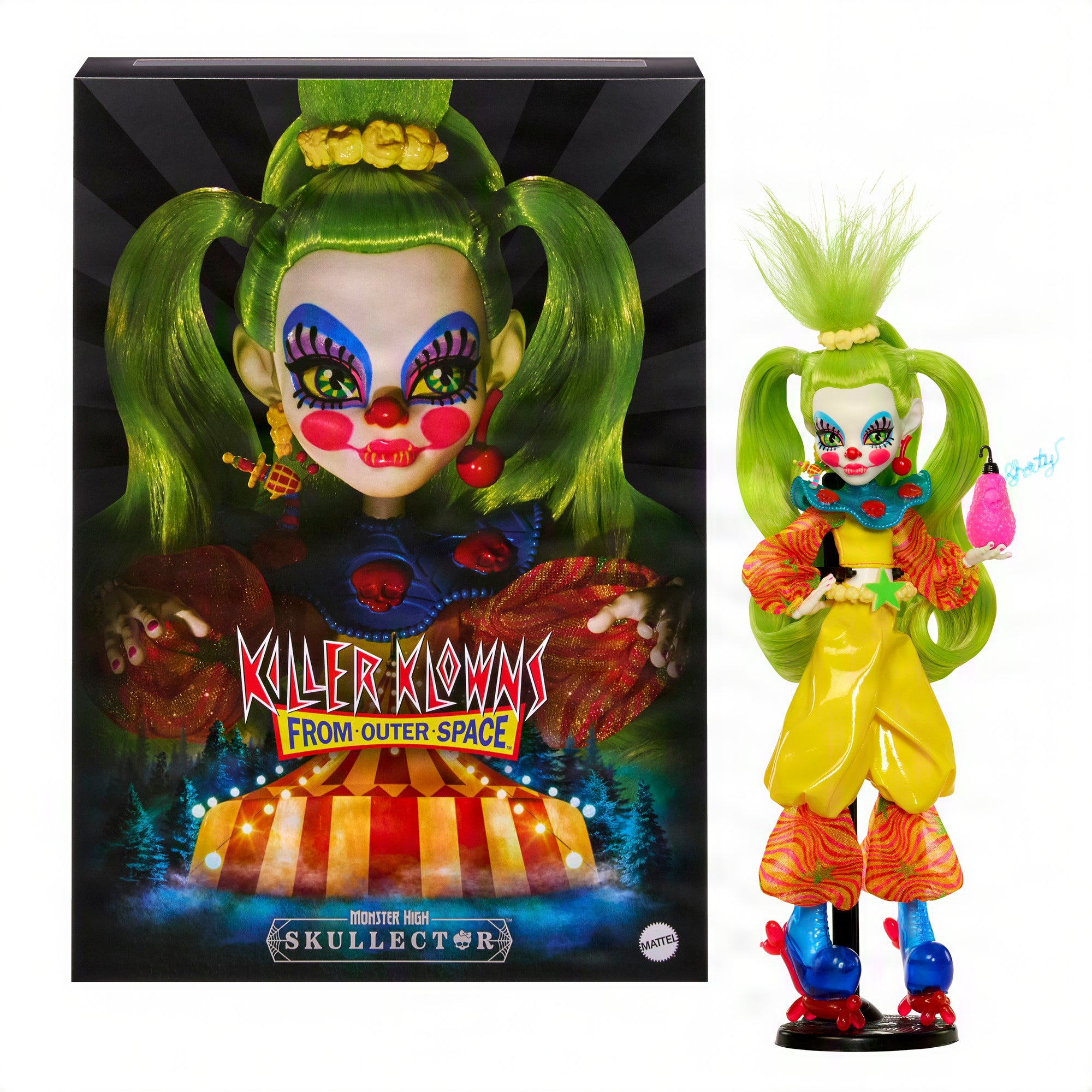 fisher price Monster High?Skullector?Killer?Klowns?From Outer Space?Collectible Doll, Shorty?In?Yellow Outfit