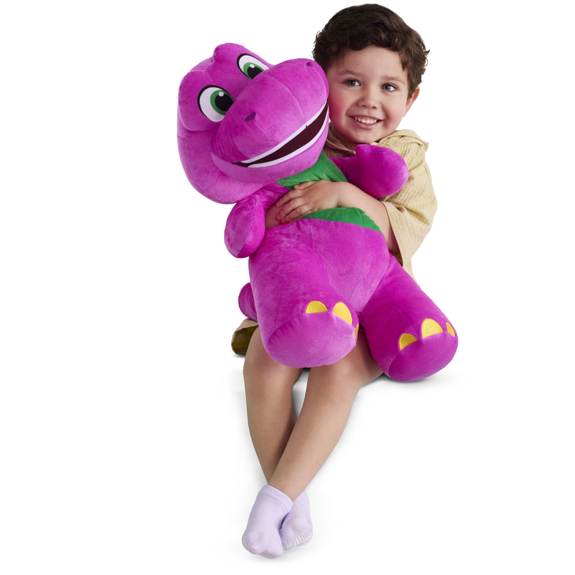 fisher price Fisher-Price Barney's World Jumbo Barney Plush, 26-Inch Figure, Large Scale & Soft Texture