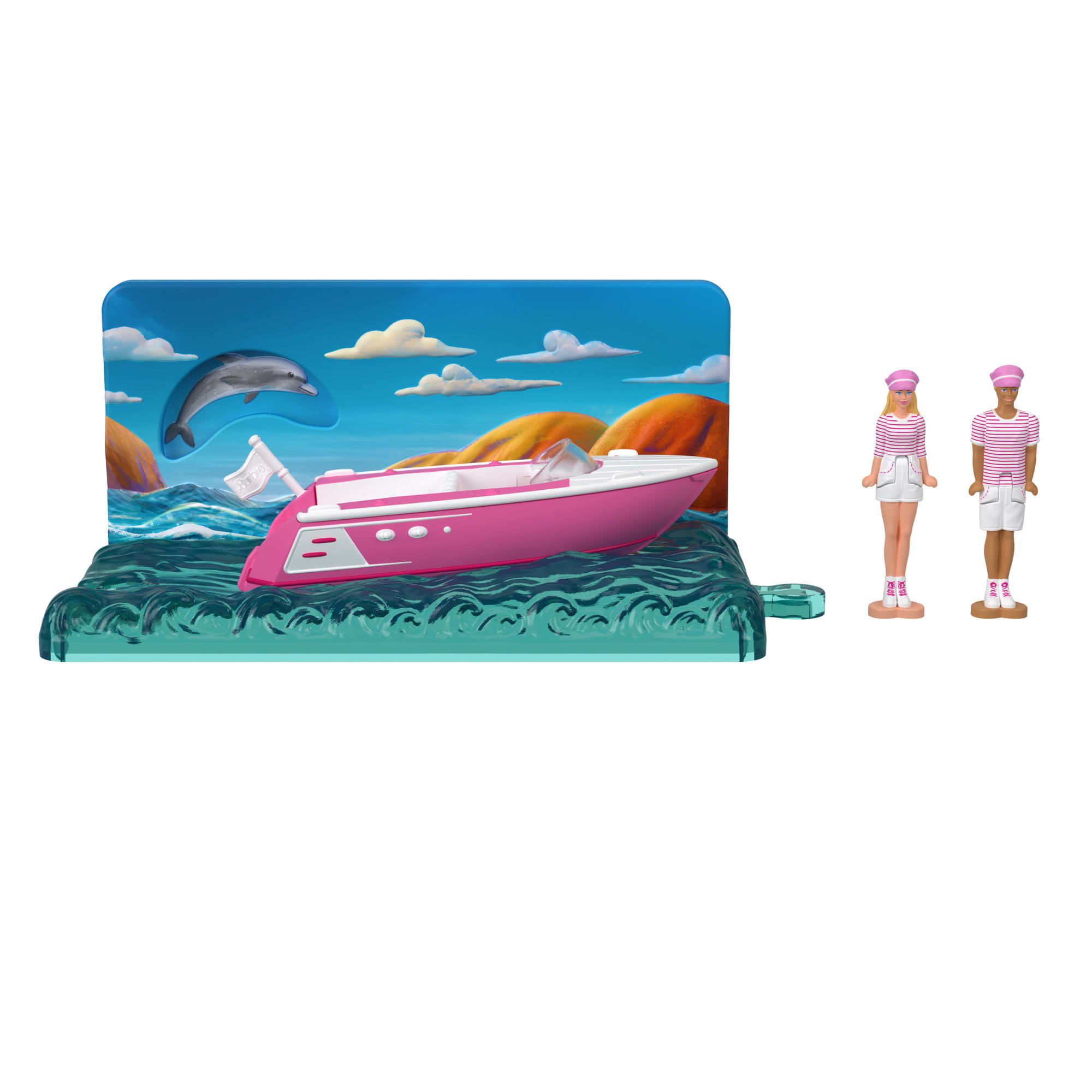 fisher price Barbie Mini BarbieLand Ve??culo para Boneca O Filme Barbie e Ken em um barco