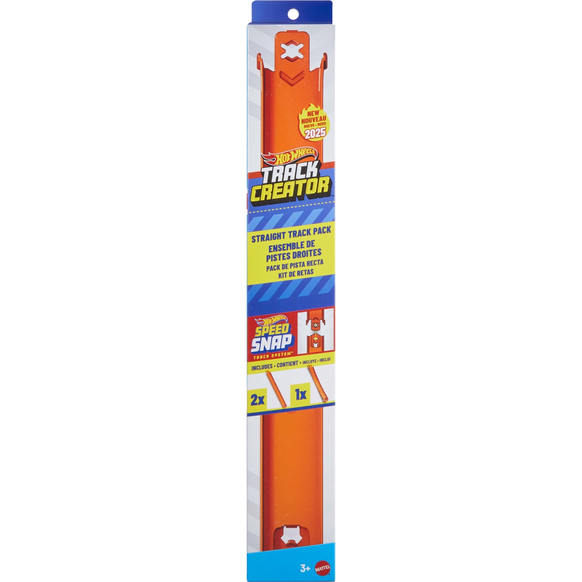 fisher price Hot Wheels Track Creator Straight Track Pack, 3 Feet Of Speed Snap Track & 2 Adapters