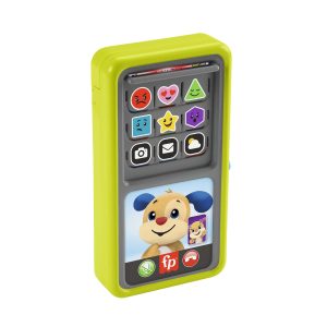 fisher price Fisher-Price Laugh & Learn Musical Toy Phone, 2-in-1 Slide To Learn Smartphone For Baby To Toddler - English & French Version