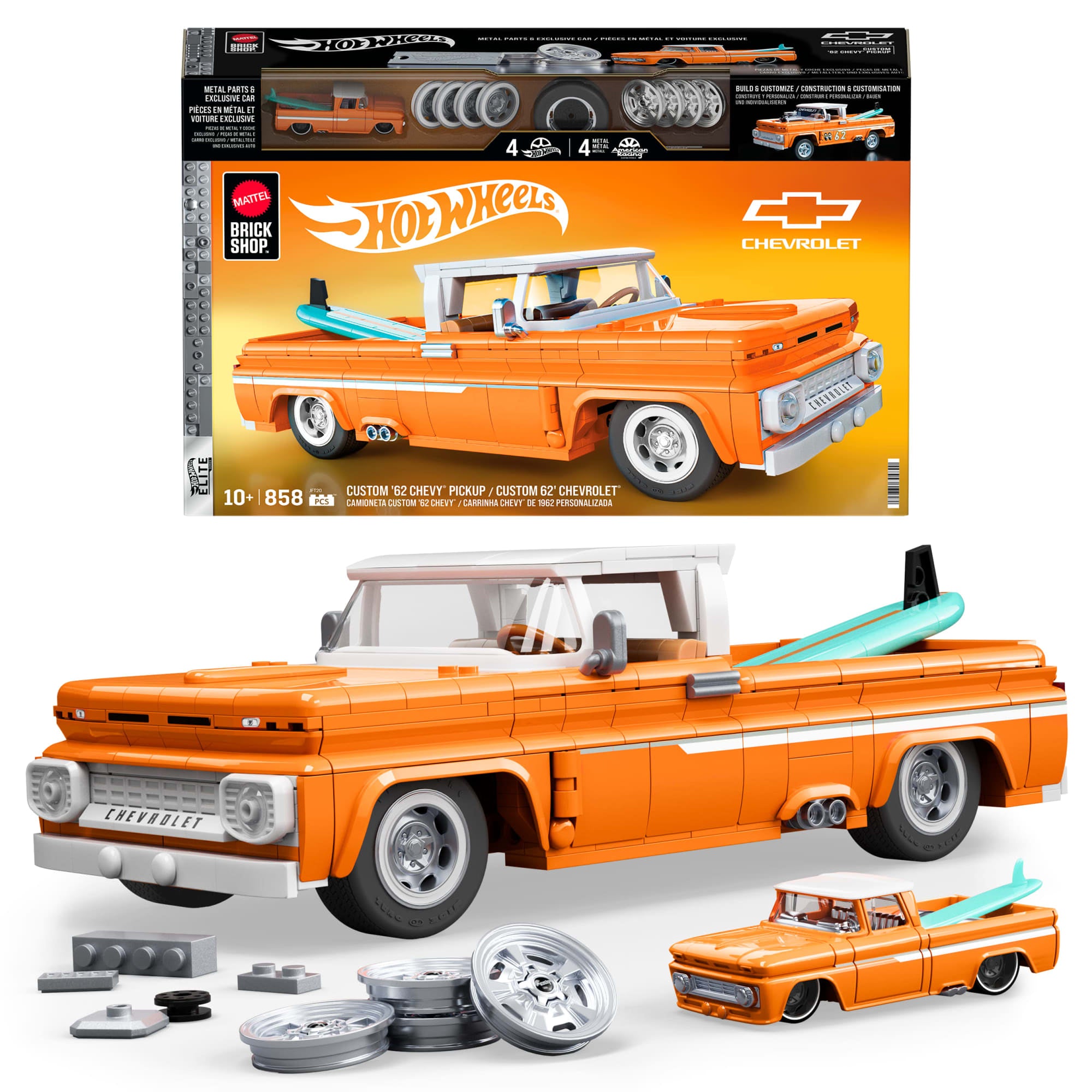 fisher price Mattel Brick Shop Hot Wheels Juguete de Construcci??n Elite Camioneta Custom 62 Chevy