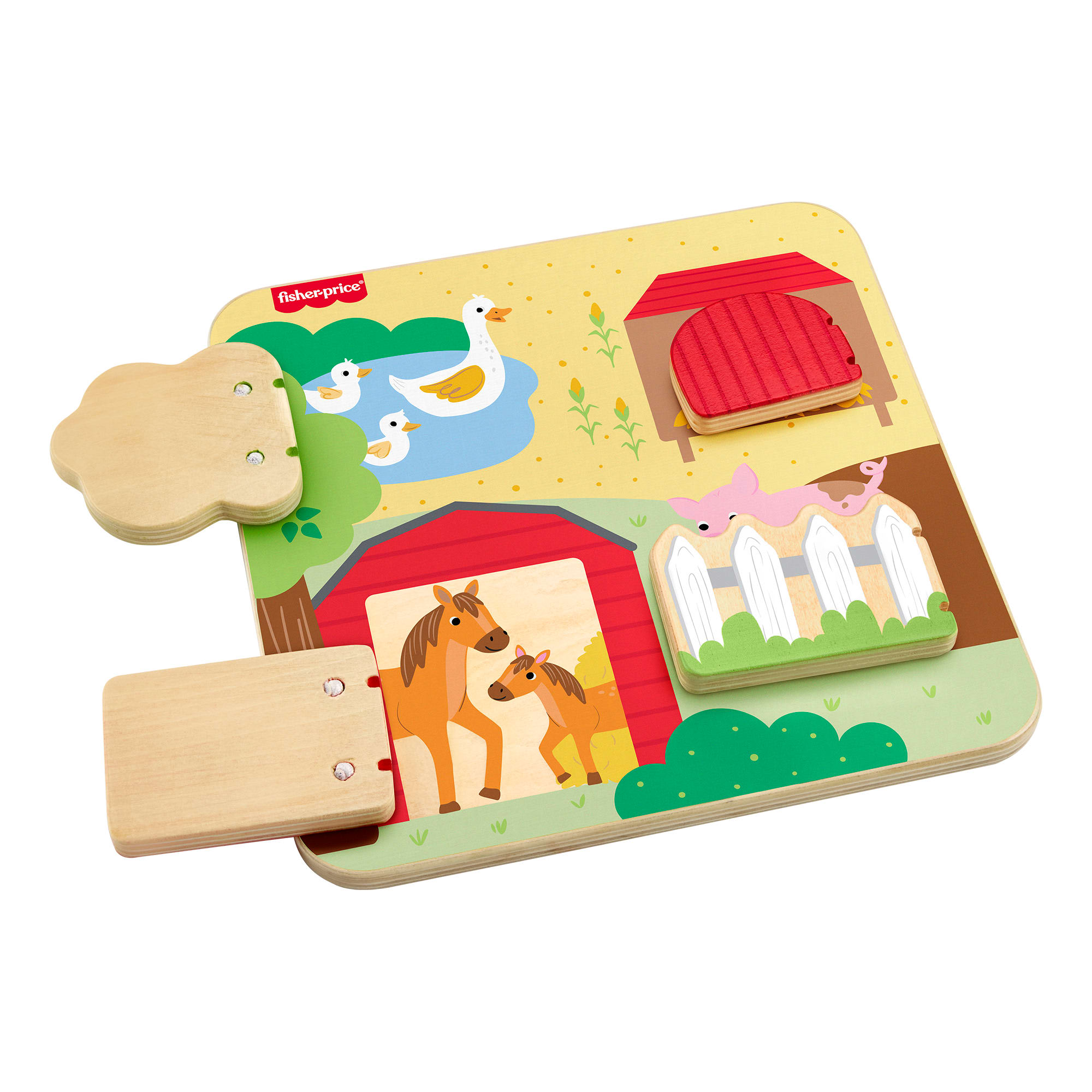 fisher price Fisher-Price-La Planche en Bois des Animaux de La Ferme-Pour B??b??