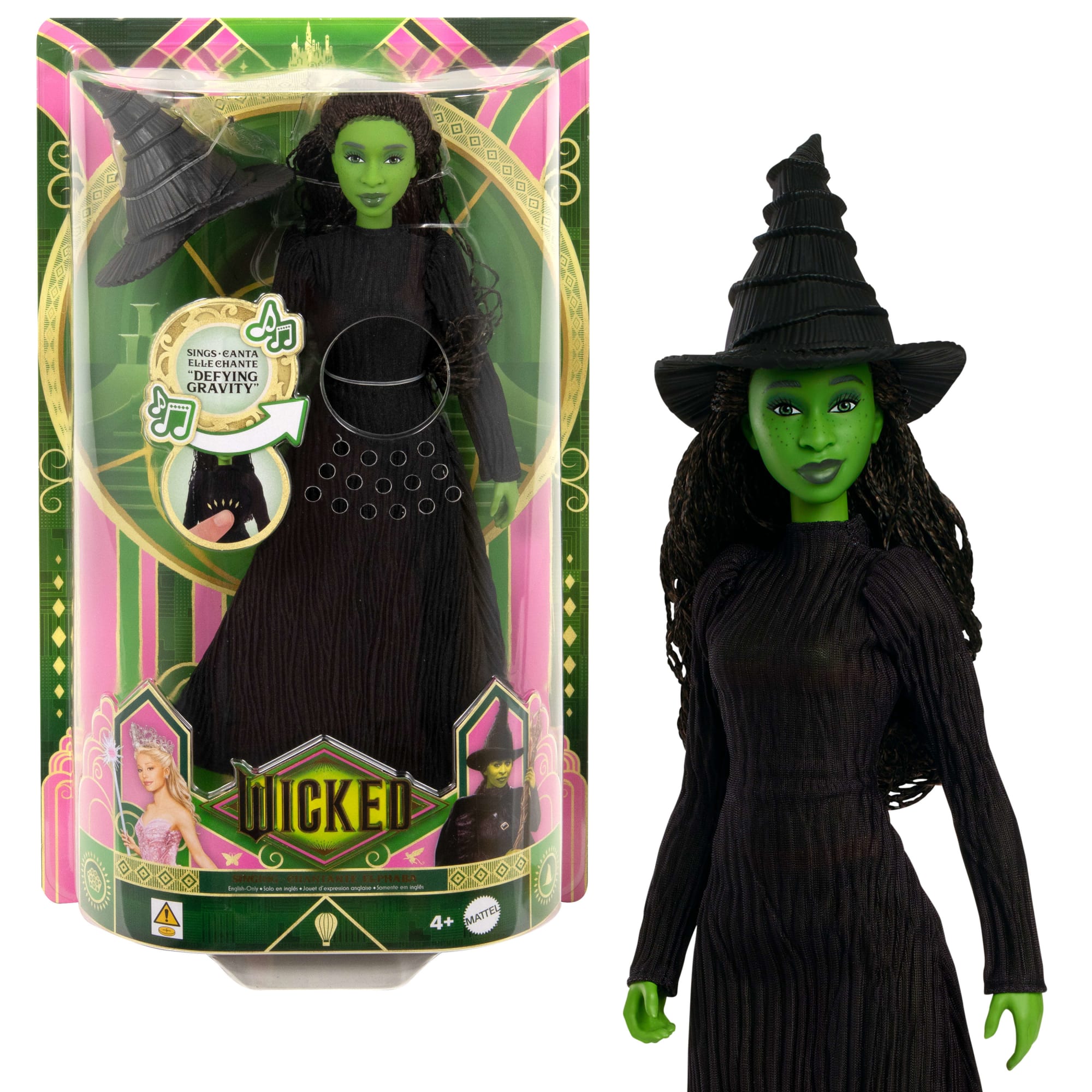 fisher price Wicked-Poup??e Elphaba Chantante-Avec Habillages et Accessoires