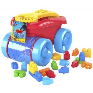 fisher price MEGA BLOKS Fisher Price Blue Block Scooping Wagon Building Toy (21 Pieces) For Toddler