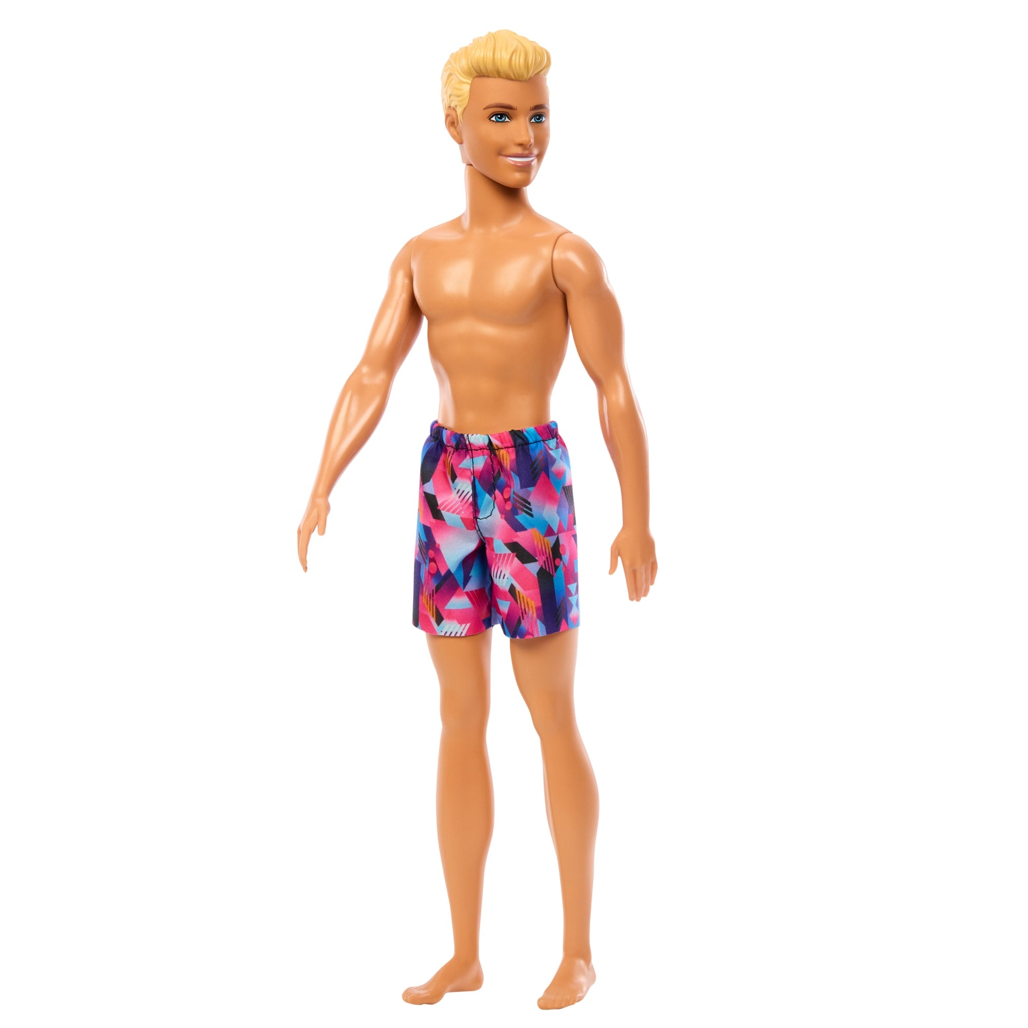 fisher price Beach Ken Doll With Blond Hair Wearing Purple Swimsuit