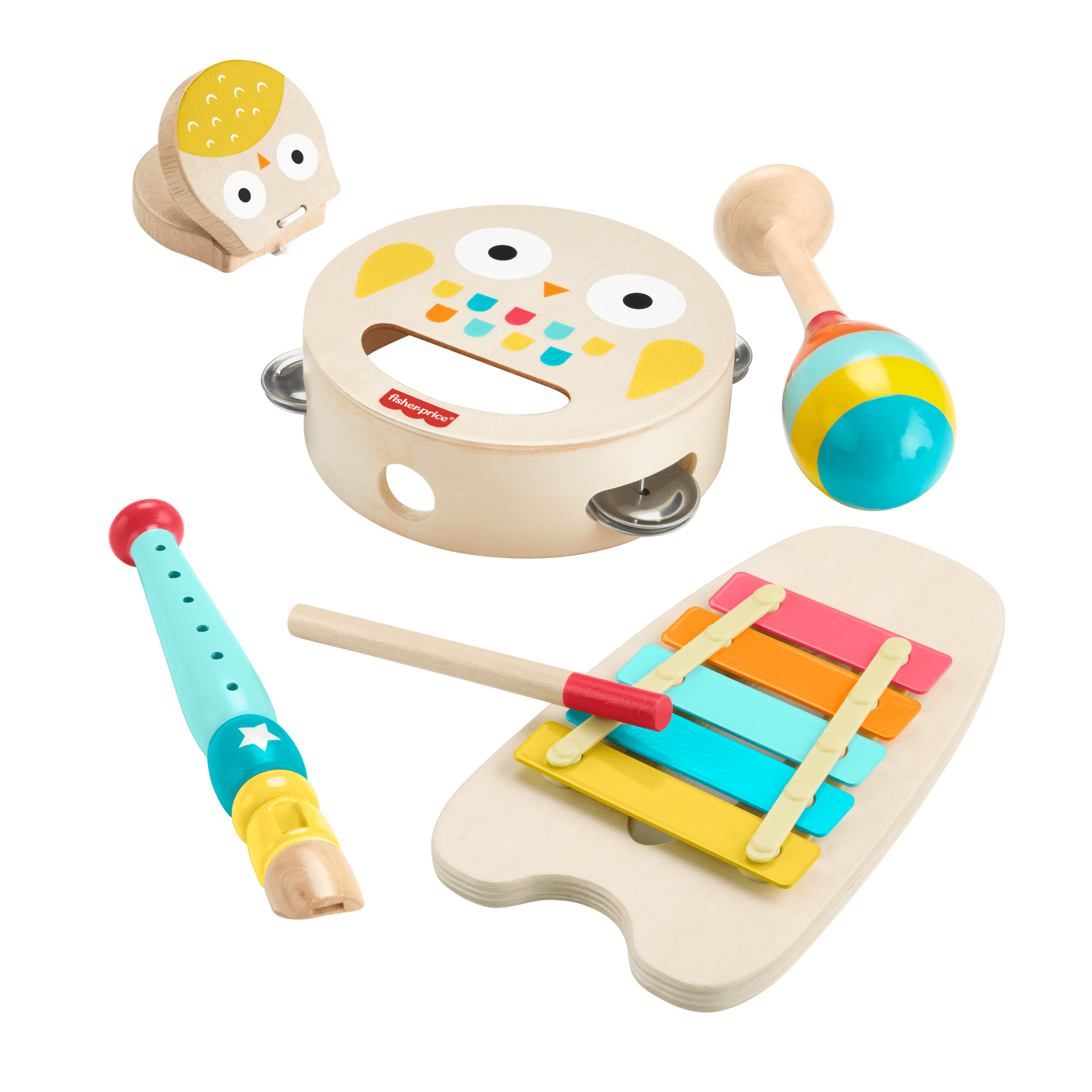 fisher price Fisher-Price  Coffret-Cadeau Musical, Instruments de Musique en Bois