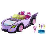 fisher price Monster High Toy Car, Ghoul Mobile With Pet And Cooler Accessories