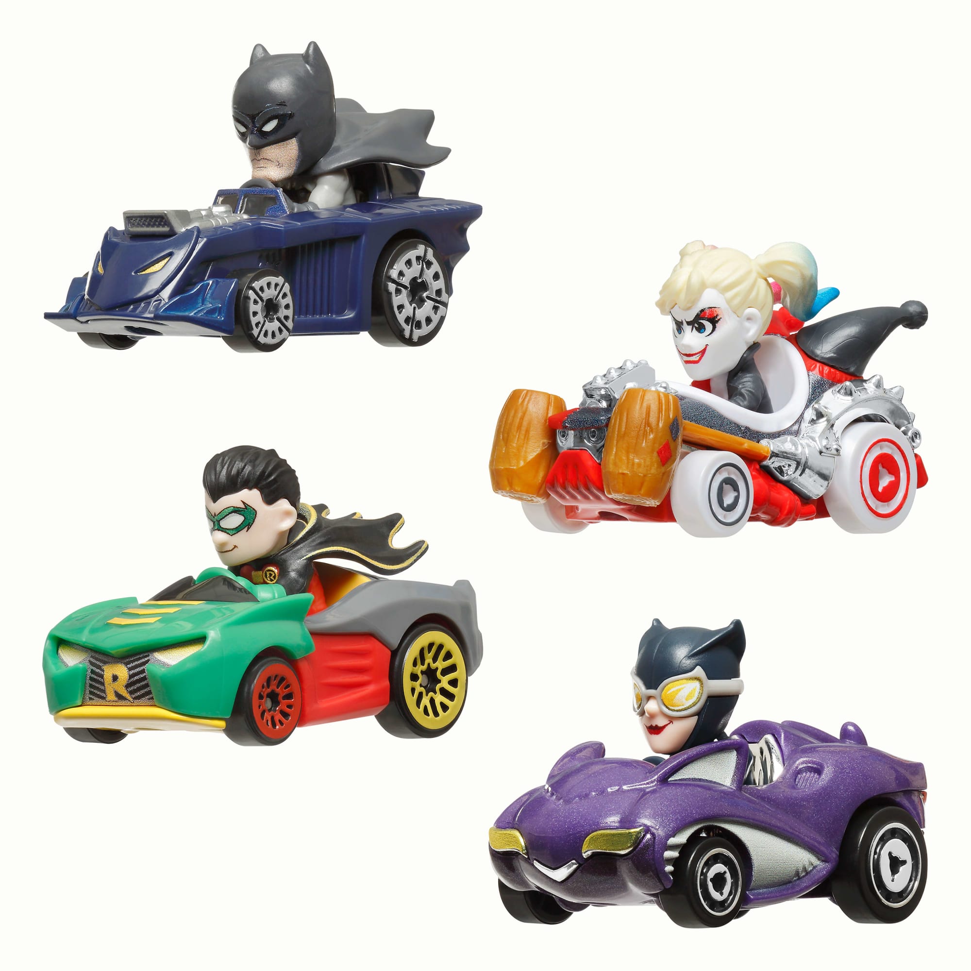 fisher price Hot Wheels RacerVerse Veh??culo de Juguete Cuatro Autos de Carrera DC