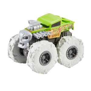 fisher price Hot Wheels Monster Trucks Ve??culo de Brinquedo 1:43 Pneus Para Todo Terreno Bone Shaker Flaming Skull