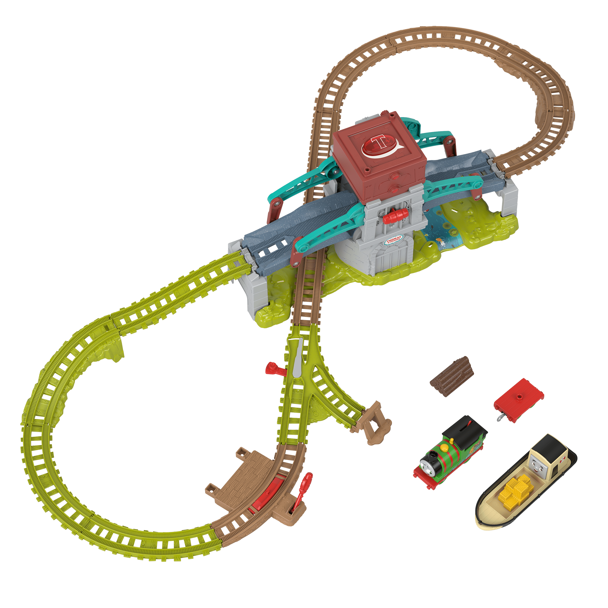 fisher price Thomas & Friends Talking Bulstrode & Which-Way Bridge Toy Train Set With Sounds & Percy Engine