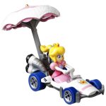 fisher price Hot Wheels Mario Kart Veh??culo de Juguete Princesa Peach B-Dasher con Peach Parasol