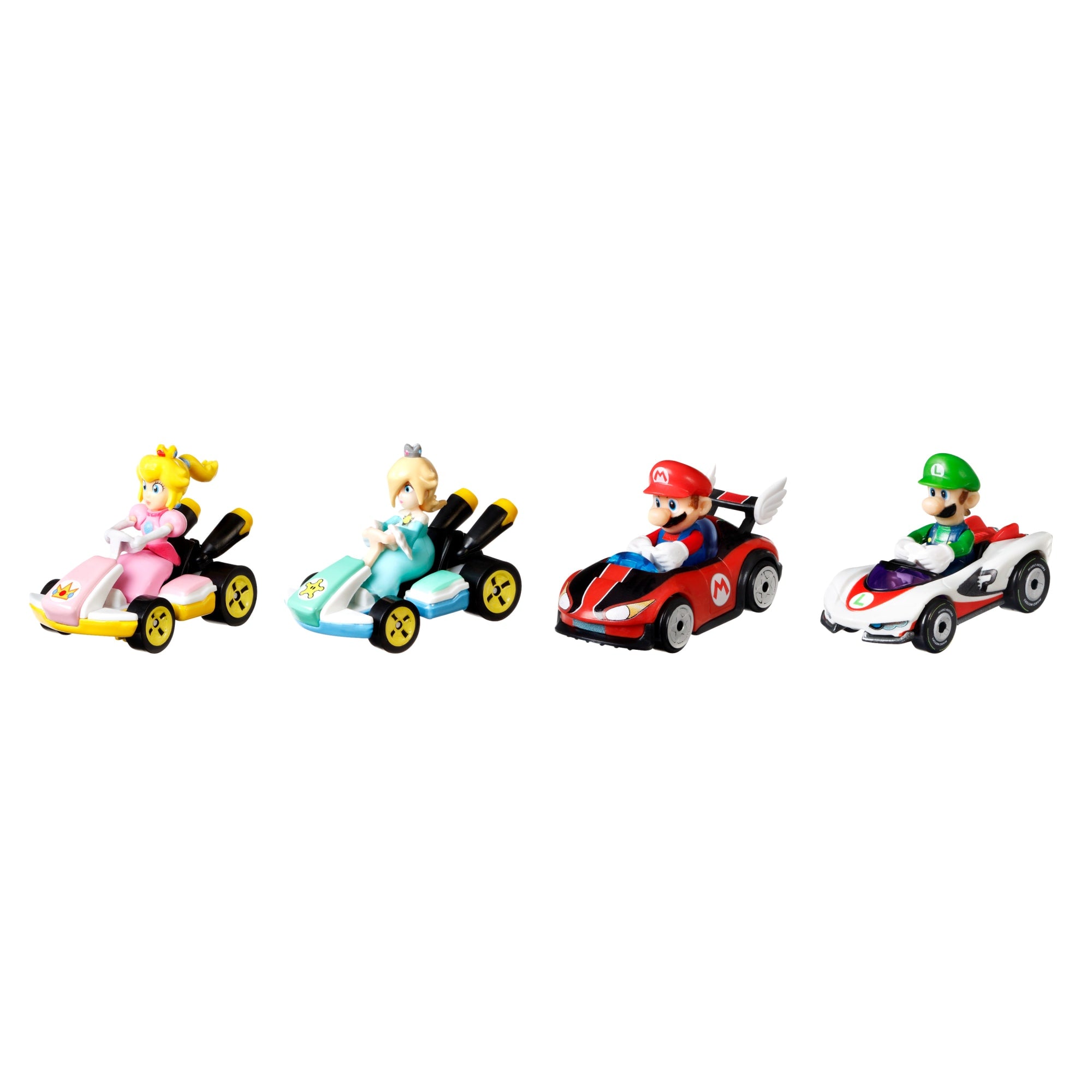 fisher price Hot Wheels Mario Kart? Vehicle 4-Pack With 1 Exclusive Collectible Model