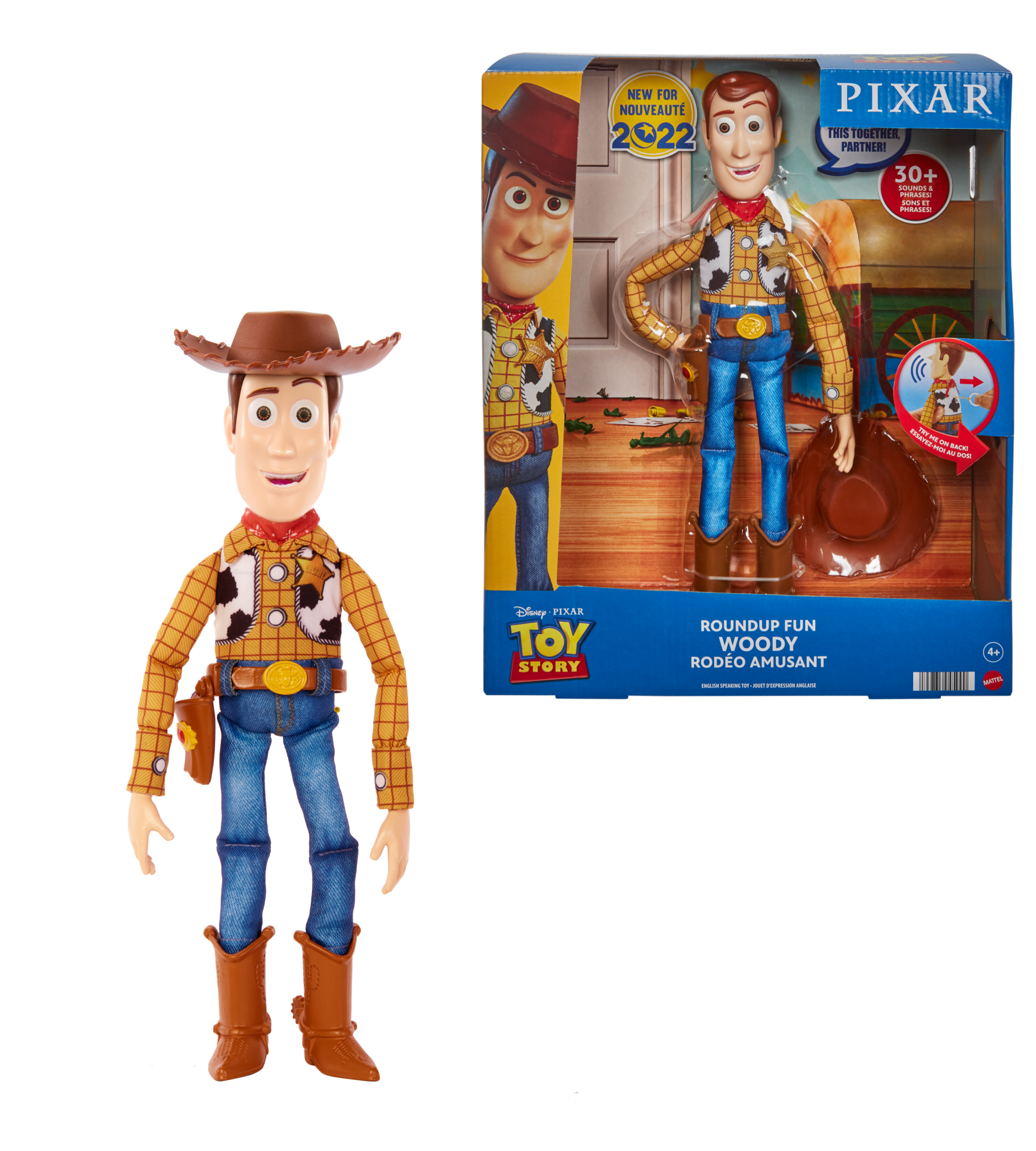 fisher price Disney Pixar Toy Story Figura de Acci??n Woody con Frases y Sonidos 12"