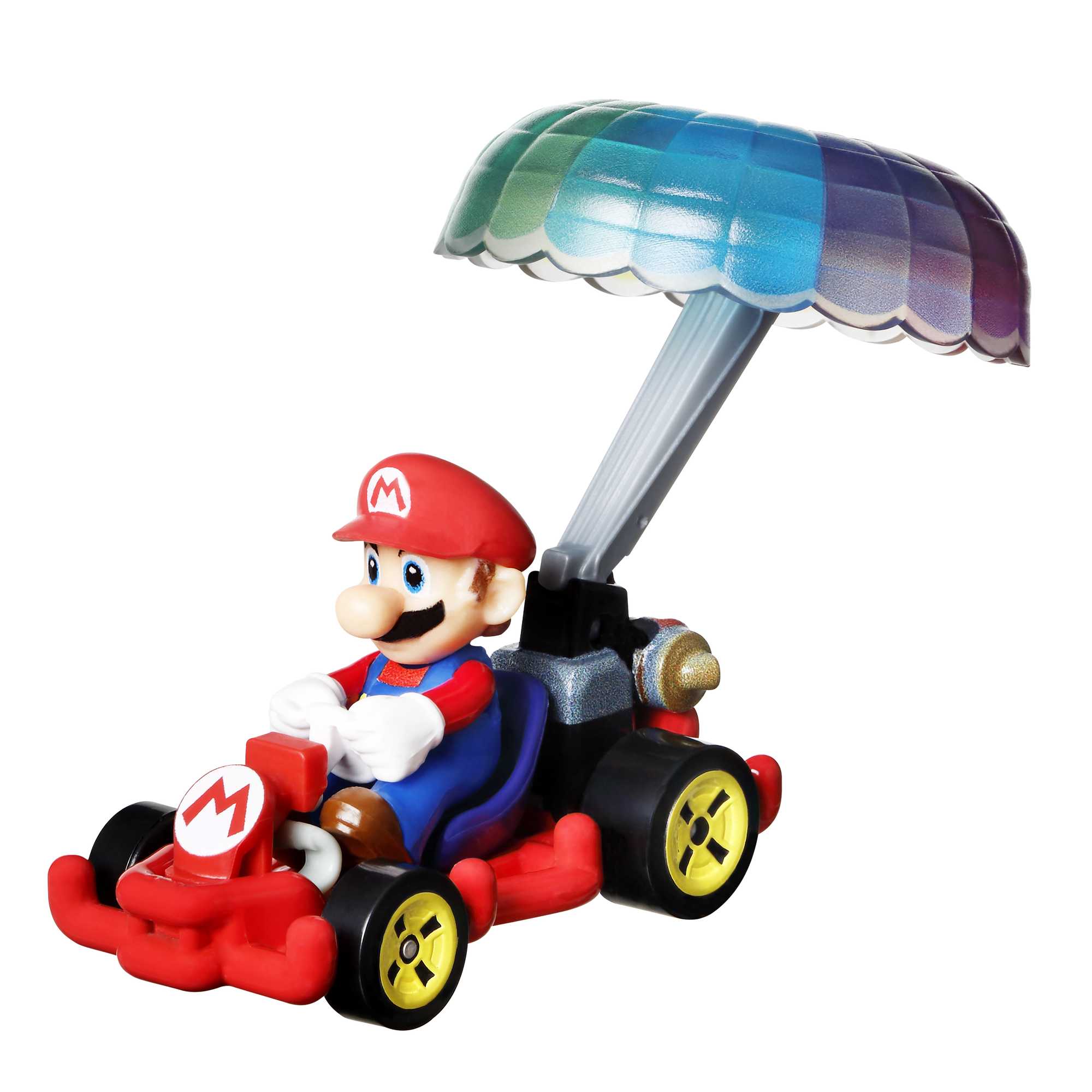 fisher price Hot Wheels Mario Kart Veh??culo de Juguete Mario Pipe Frame con Paraca??das