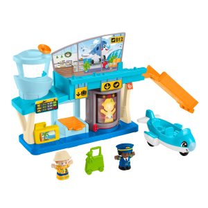 fisher price Fisher-Price Little People Everyday Adventures Airport Toddler Playset, Airplane & 3 Play Pieces