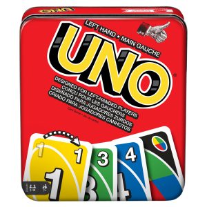 fisher price UNO Card Games, Left Hand UNO Game in Storage Tin