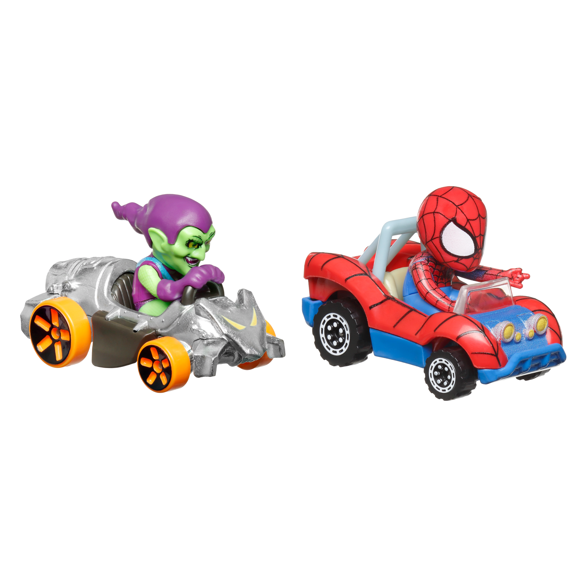 fisher price Hot Wheels Racerverse Die-Cast Cars, Set Of 2 Toy Vehicles With Character Drivers Optimized For Racerverse Track