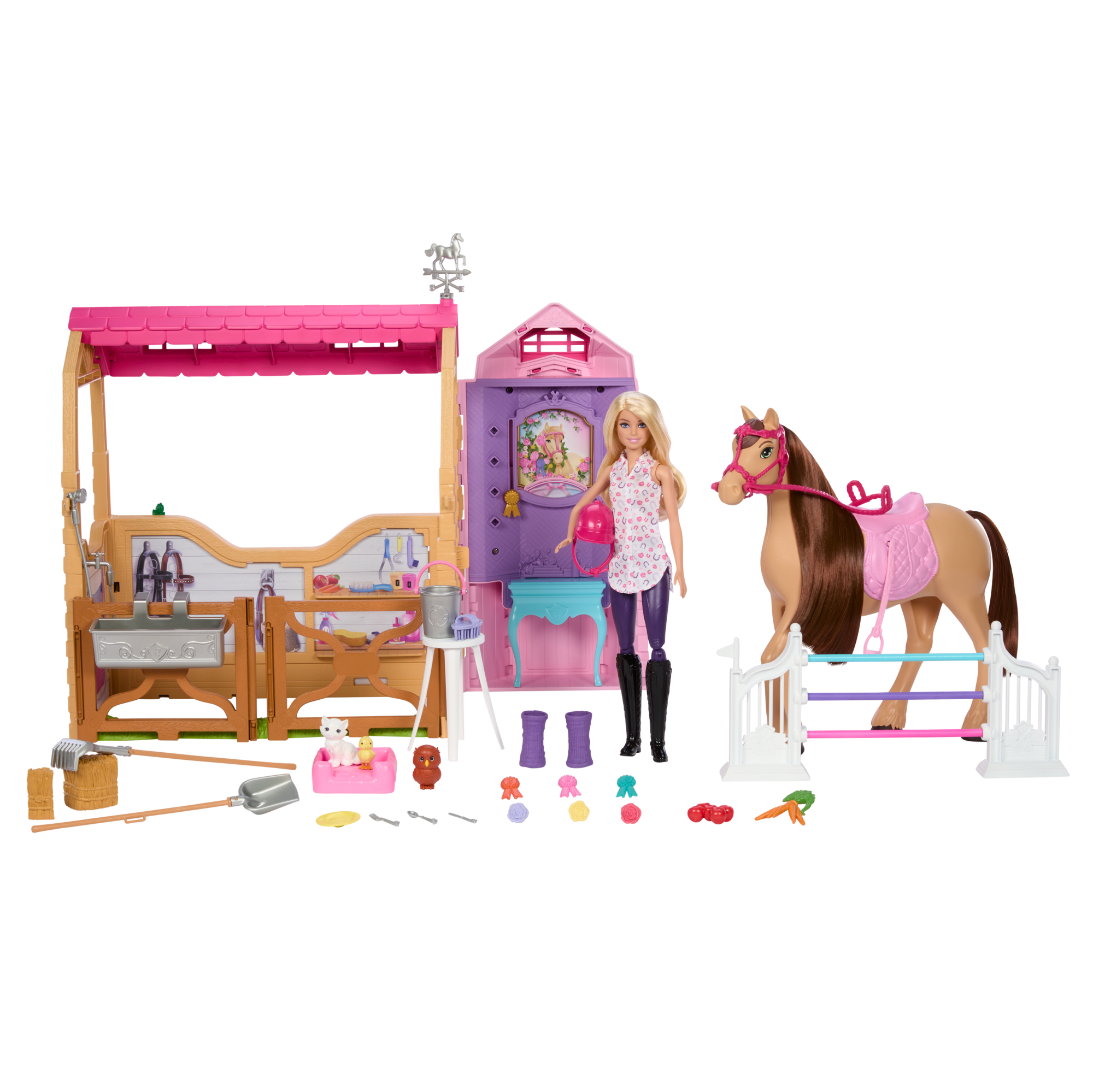 fisher price Barbie Detetive A Grande Corrida de Cavalos Conjunto de Brinquedo Est??bulo dos Sonhos