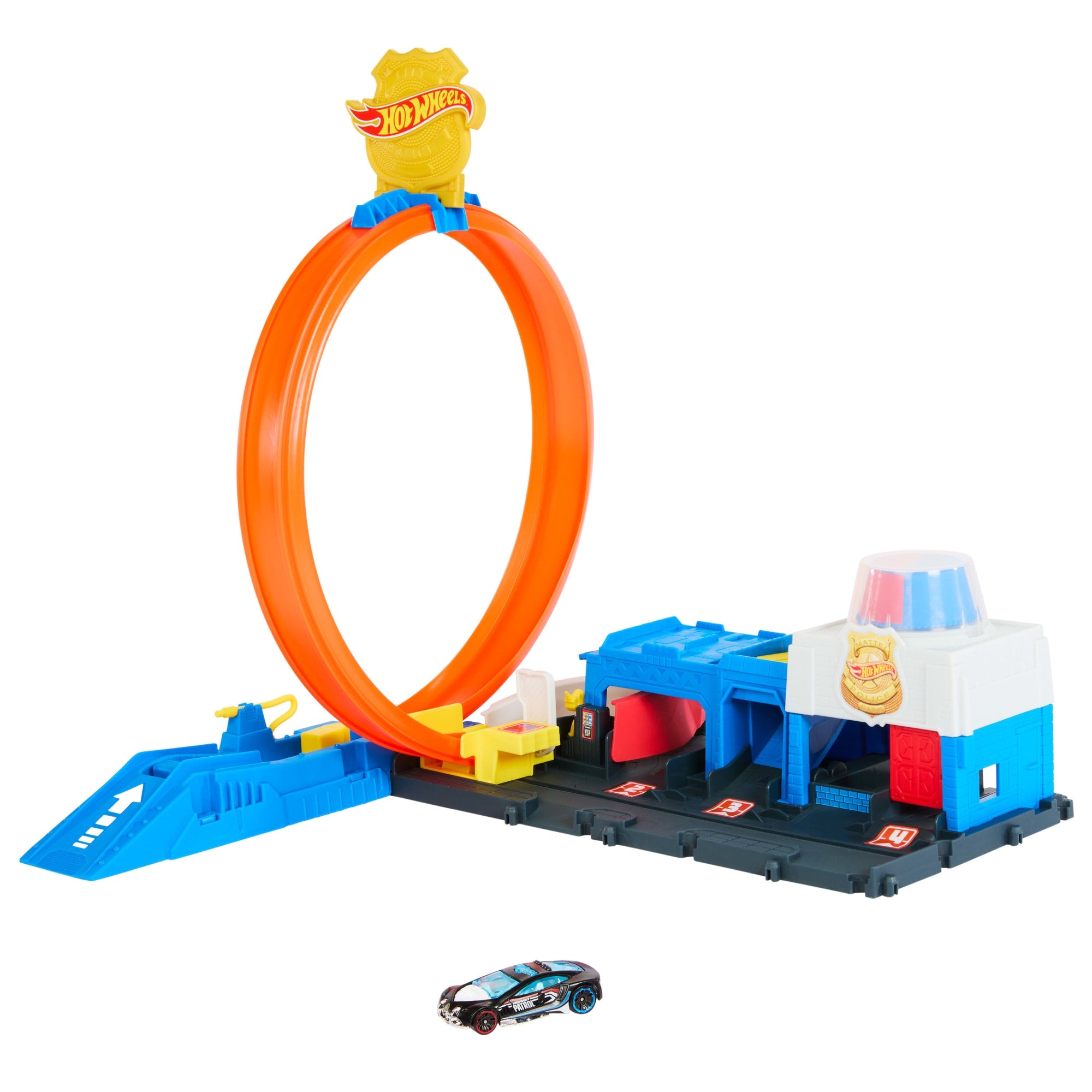 fisher price Hot Wheels City Pista de Juguete S??per Estaci??n de Polic??a