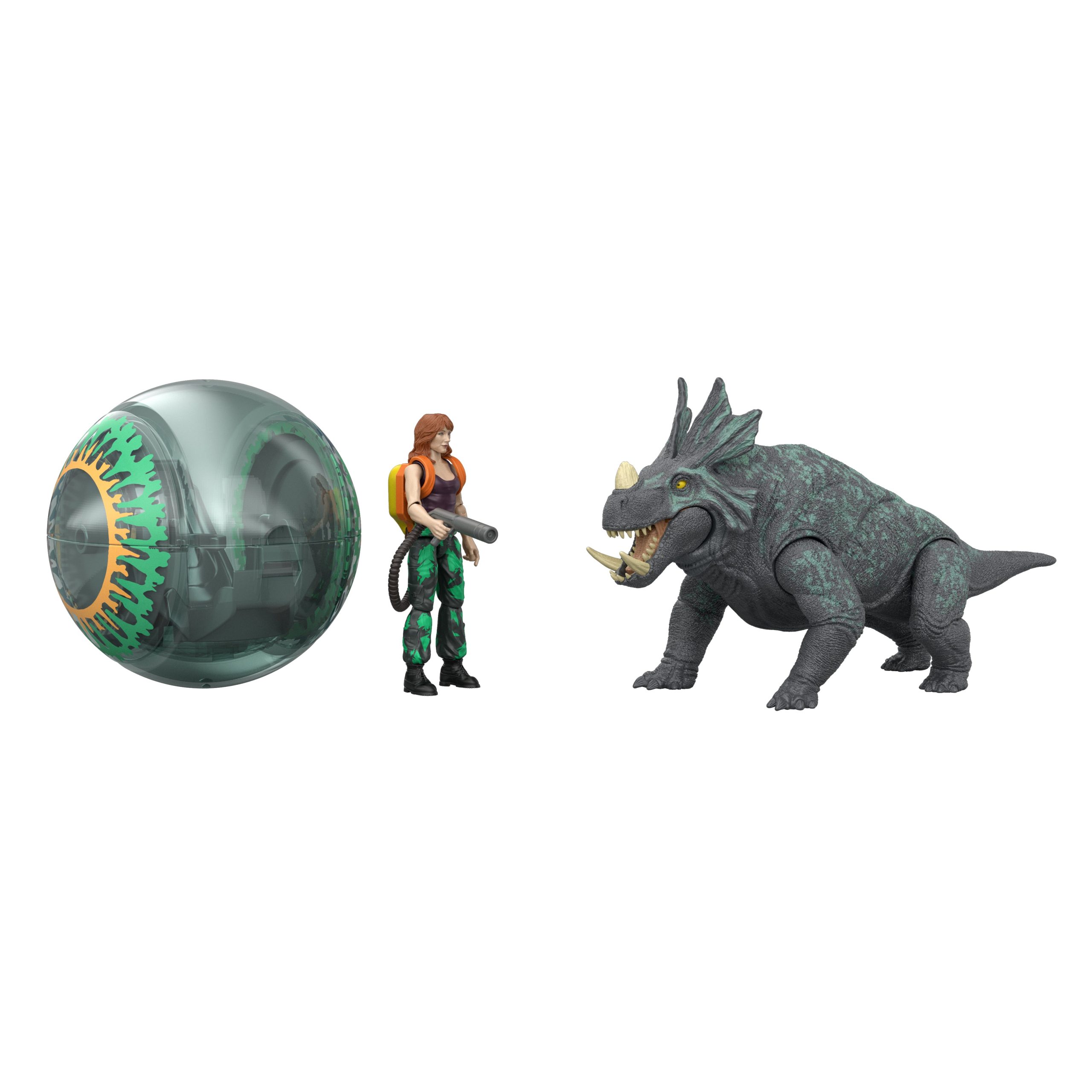fisher price Jurassic World Legacy Collection Reimagined Claire & Gyrosphere Escape Pack With Dinosaur Figure
