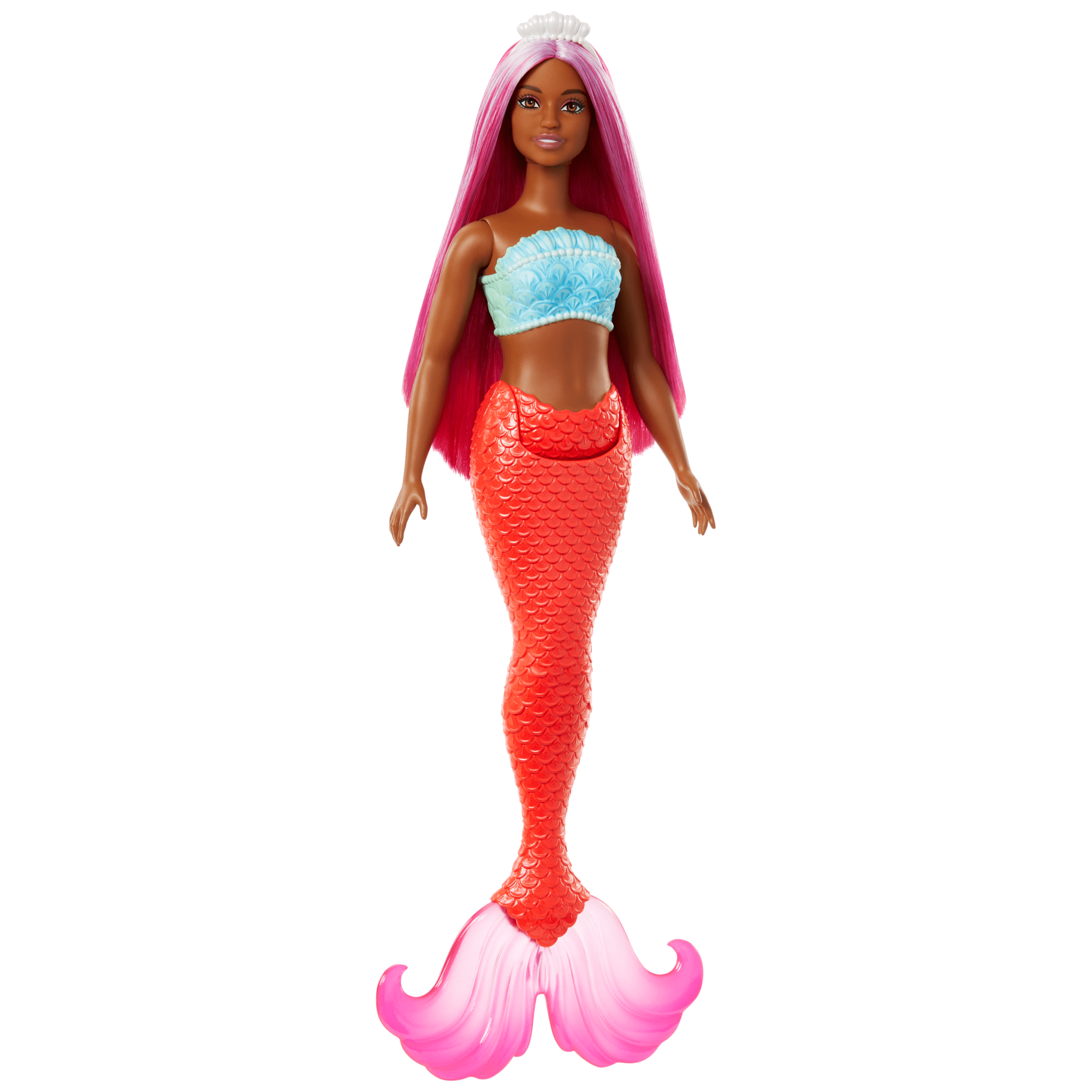 fisher price Barbie Fantas??a Mu?eca Sirena Cabello Rosa