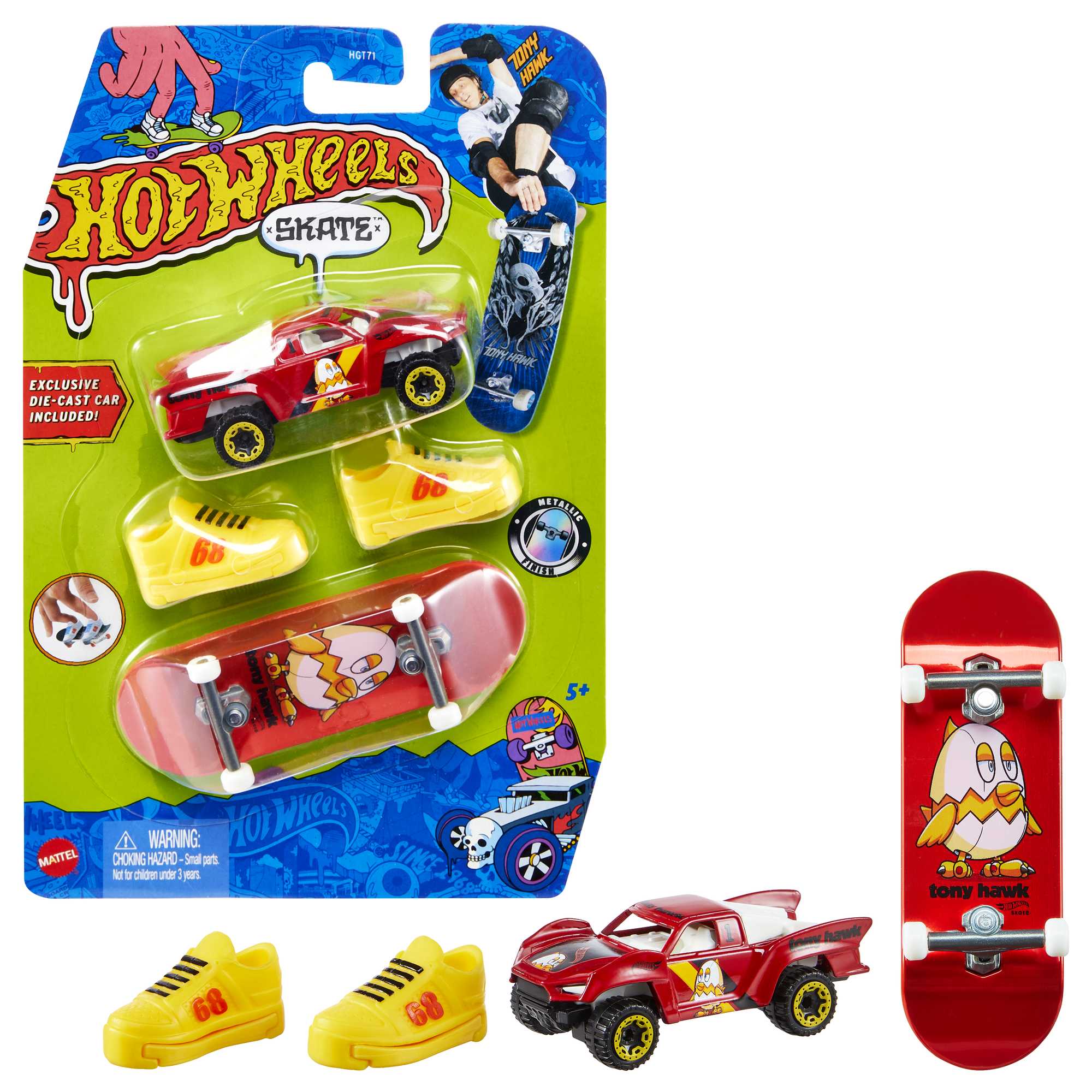 fisher price Hot Wheels Skate Veh??culo de Juguete Patineta de Colecci??n BIRD IS THE WORLD? + HW BAJA TRUCK? Con Diecast