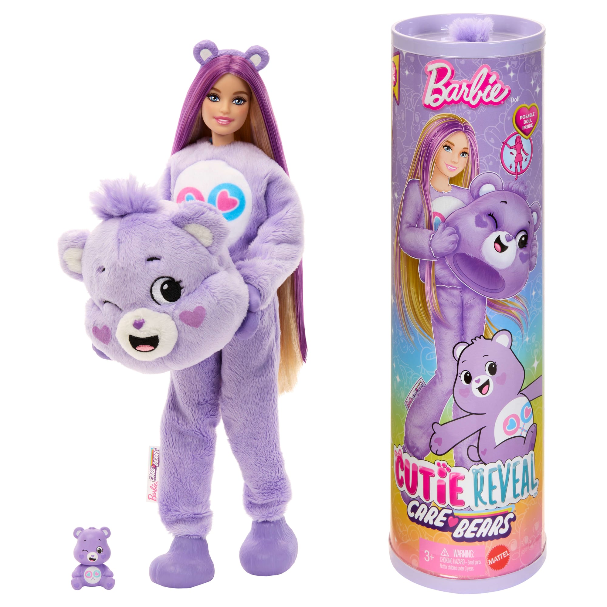 fisher price Barbie Cutie Reveal Mu?eca Ositos Cari?ositos Morado