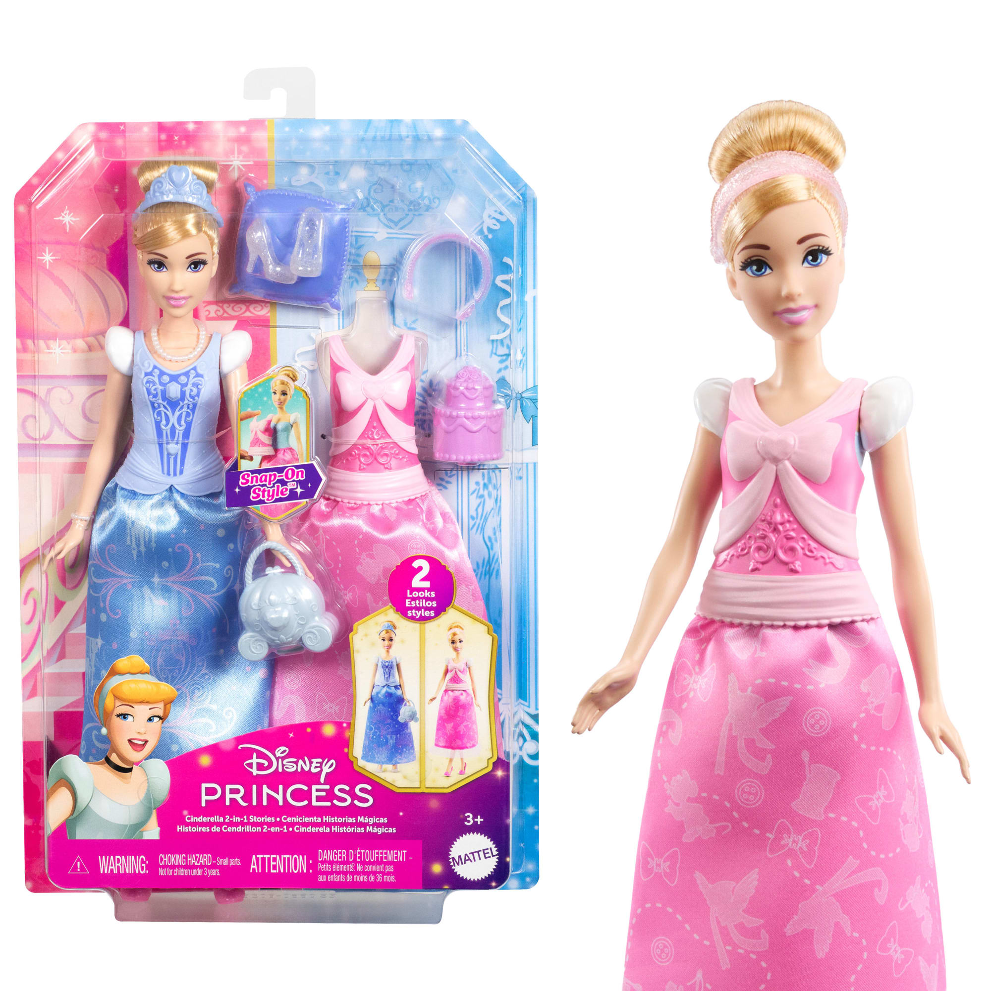 fisher price Princesses Disney  Poup??e Mode  Histoires de Cendrillon2-en-1