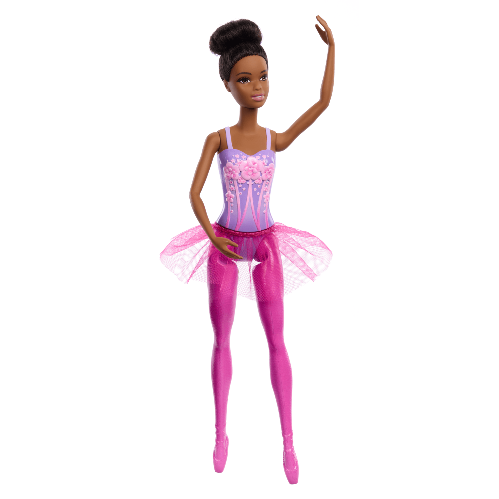 fisher price Barbie Ballerina Doll, Brunette Fashion Doll Wearing Purple Removable Tutu