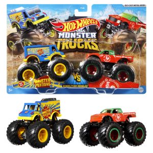 fisher price Hot Wheels Monster Trucks 1:64 Scale Demolition Doubles 2-Pack