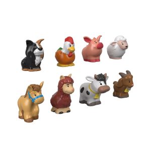 fisher price Fisher-Price Little People Farm Animal Friends 8-Piece Figure Set For Toddlers