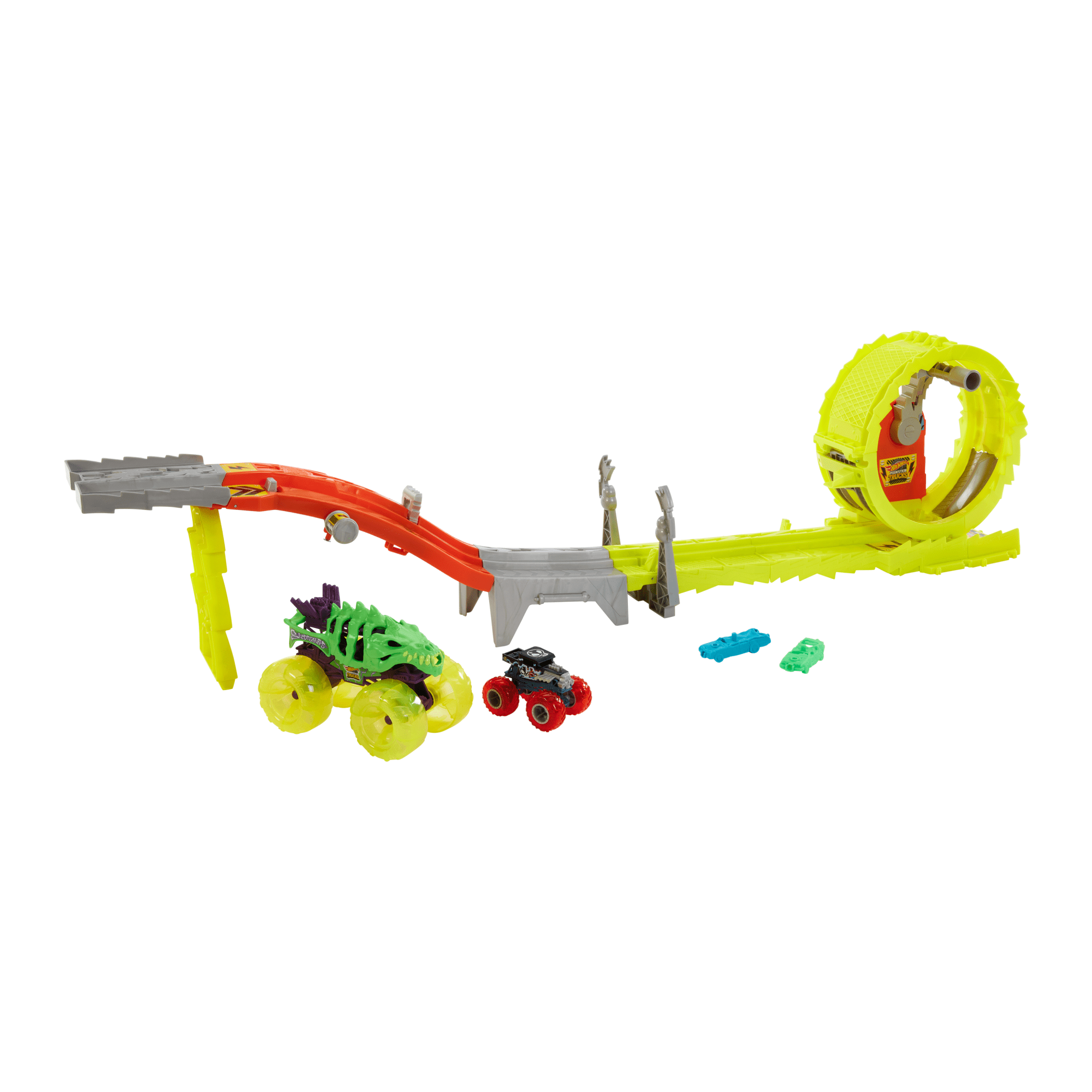 fisher price Hot Wheels Monster Trucks Pista de Juguete Arena Energ??a de Demolici??n ?Recarga de energ??a y destruye!