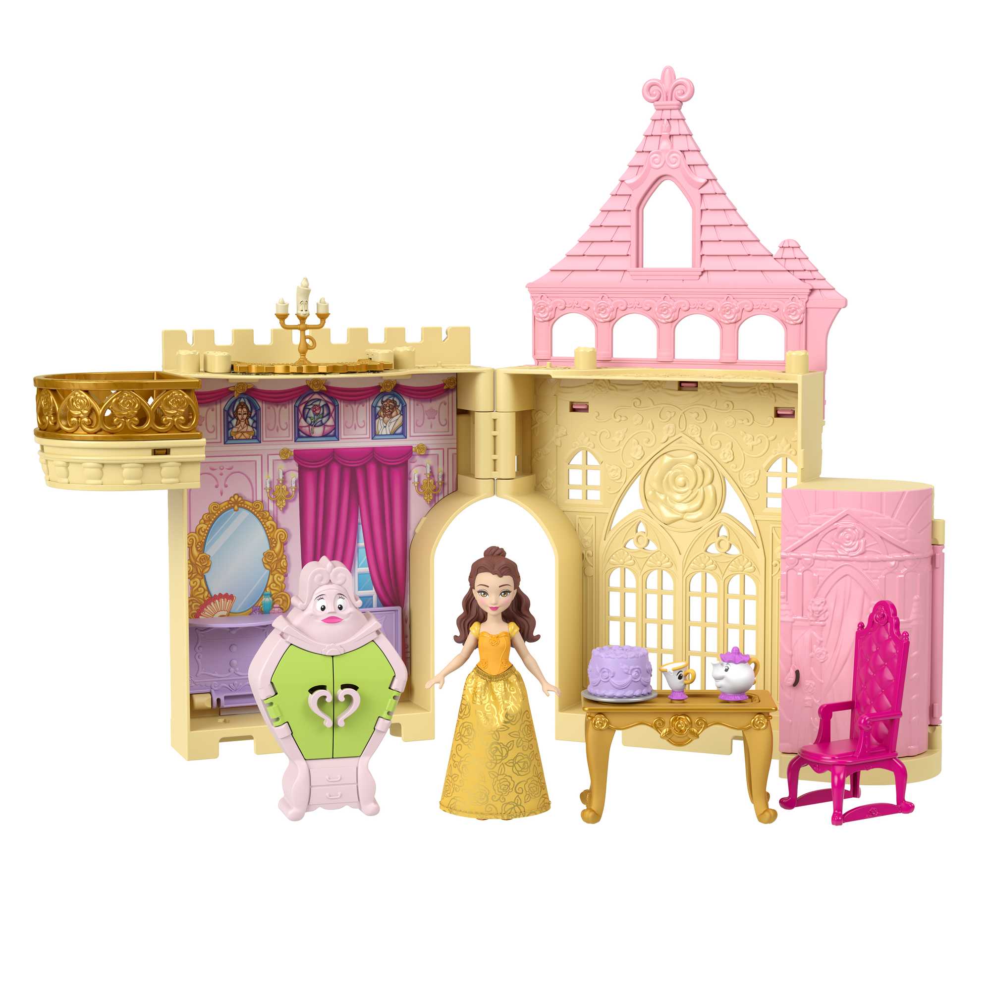 fisher price Disney Princesa Conjunto de Brinquedo Castelo Bela Empilh??vel