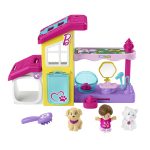 fisher price Little People Barbie Playset With Music And Sounds, Play And Care Pet Spa, Toddler Toy, 4 Pieces