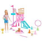 fisher price Barbie And Stacie To The Rescue Puppy Playground Playset With Doll, 3 Pet Dog Figures & Accessories